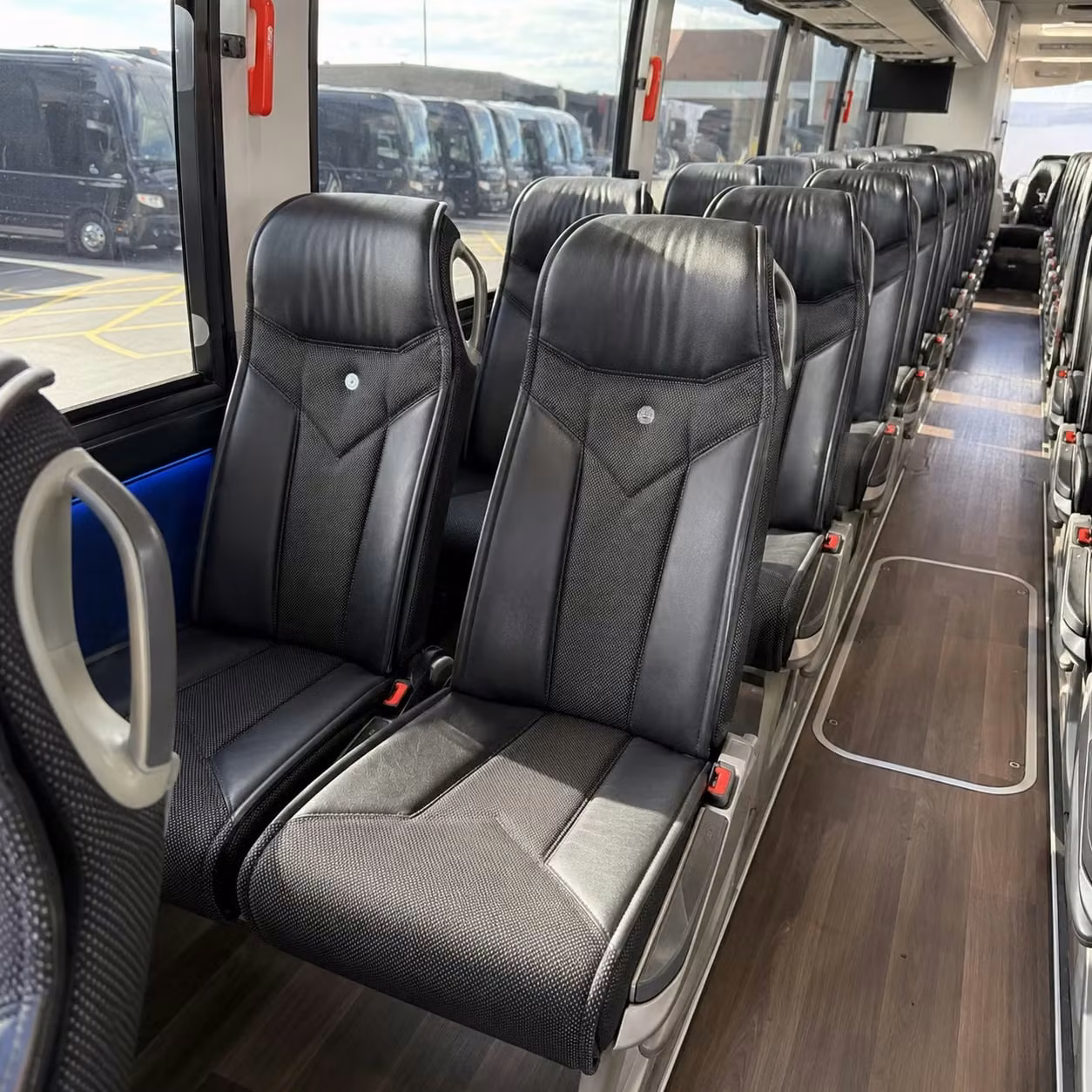 56 passenger charter bus interior