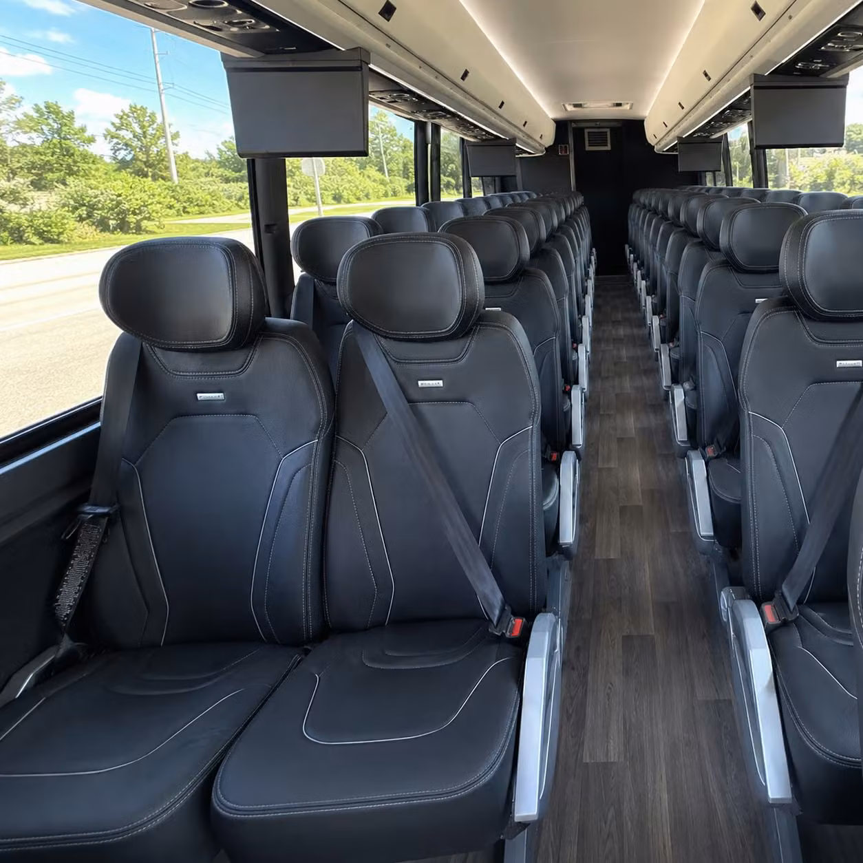 danbury charter bus interior