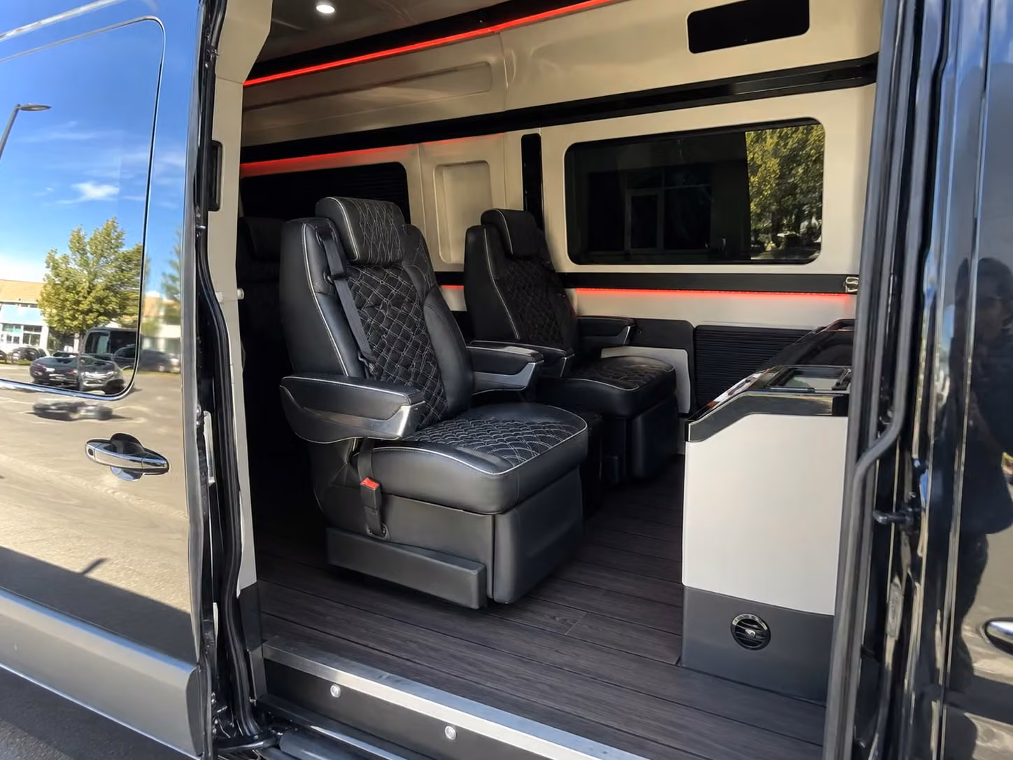 sprinter van with driver inside